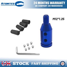 M12 x 1.25 Car Universal Gear Shift Knob Adapter for Converter Replacement BlUE