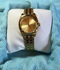 Orologio al Quarzo Nixon Time Teller Happy Medium Tono Oro Movimento Giappone Nuovo Batt