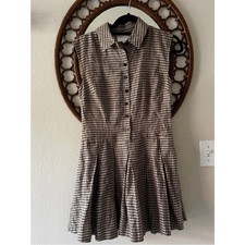 Reformation Arella Linen Dress Plaid Size 2