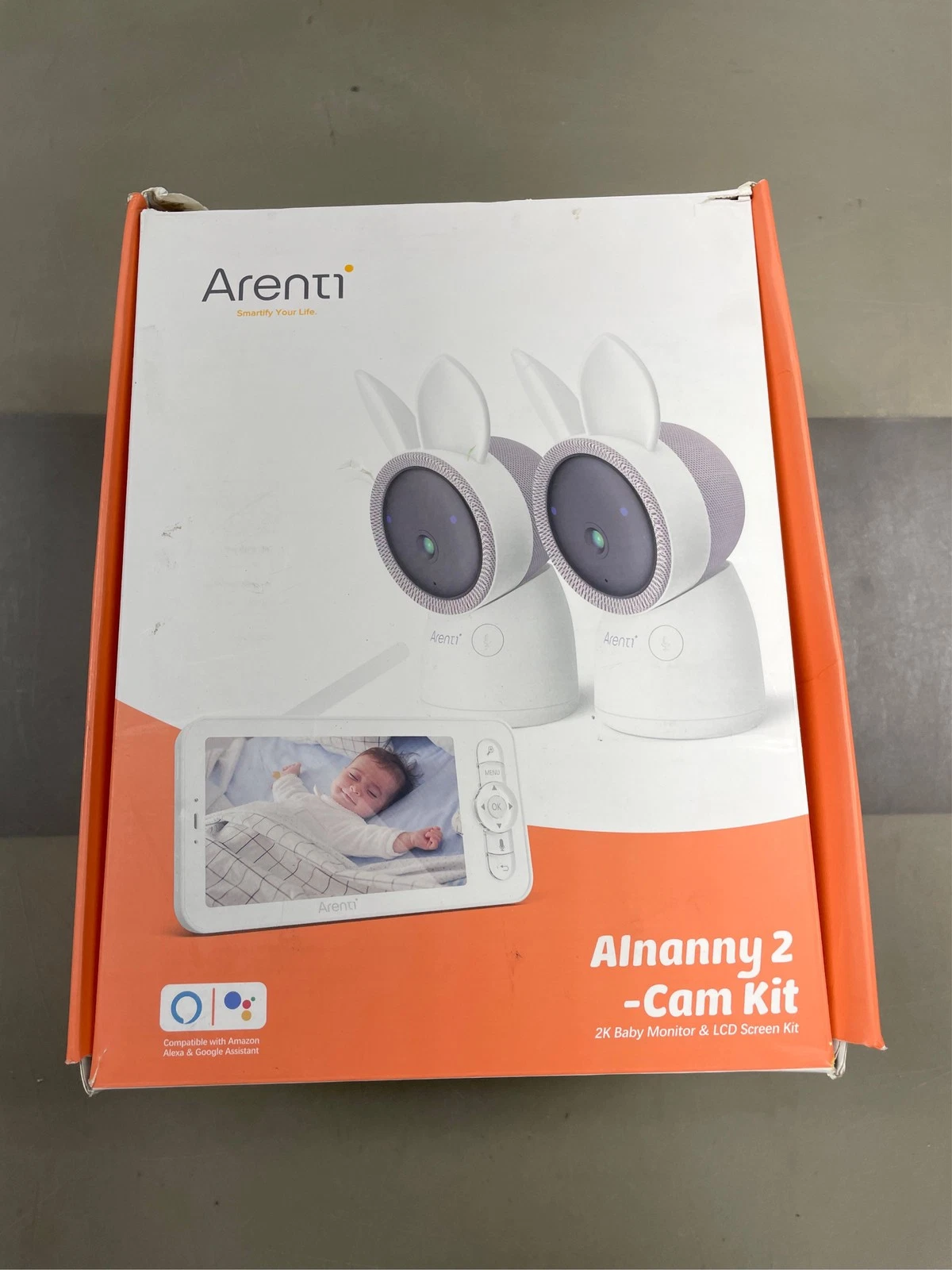 ARENTI Split-Screen Video Baby Monitor, Audio Monitor with Two 2K UHD WiFi Camer
