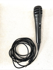 Vocal Microphone Black With 10 Foot Cable 1/4 Jack Tested Working