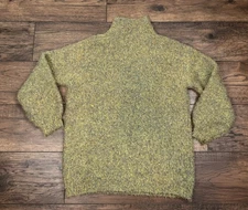 Frnch Paris Boucle Oversized Turtleneck Sweater Flecked Green Women’s Sz L