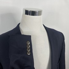 Joseph  Feiss 48R Classic Fit Blazer 100 Wool Navy Blue Gold Two Button Vented