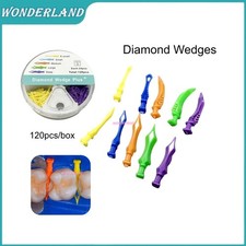 120pcs Dental Diamond Wedges Interdental Teeth whiting Plastic Wedge