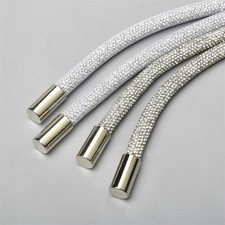 138cm Rhinestone Drawstring Crystal Round Cord String for Hoodie Sweatpant Rope