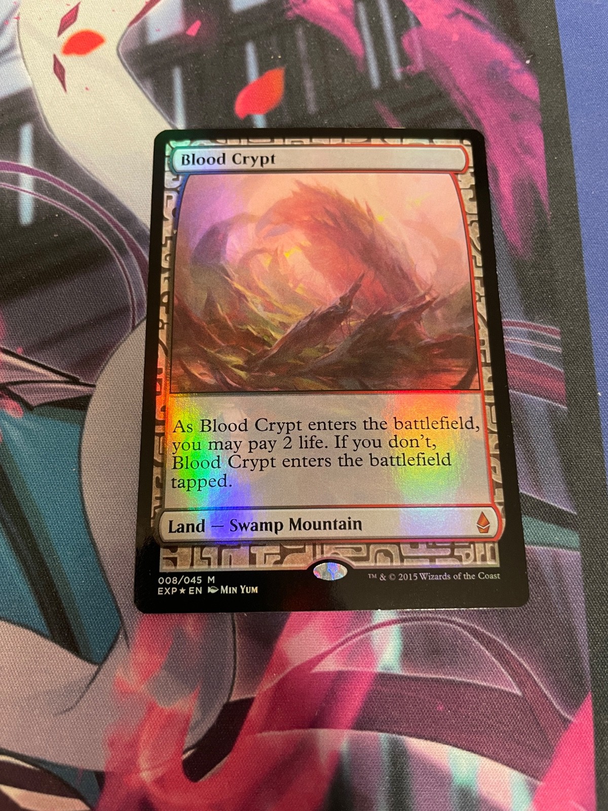 MTG - BLOOD CRYPT - ZENDIKAR EXPEDITIONS - FOIL - MYTHIC - LP