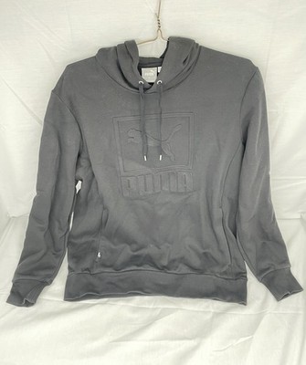 PUMA Elevate Embossed Hoodie Black Mens Large NEW W/Tags. 