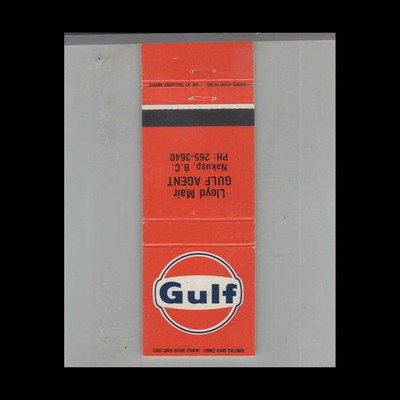Matchbook Cover Gulf Gas Station Lloyd Mair Nakusp, BC