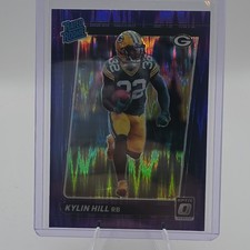 2021 Panini Donruss Optic Rated Rookie Kylin Hill #289 Packers Purple Prizm