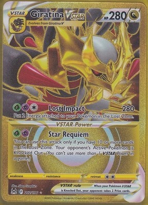 Giratina VSTAR (Secret) 212/196 Lost Origin Holo POKEMON CARD NM