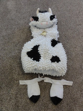 GOING WILD BABY BLACK  WHITE COW 3 PIECE COSTUME SIZE 6-9 MONTHS