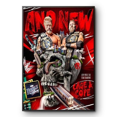 Cage And Cope AEW World Tag Team Champions Double Or Nothing 2026 Poster