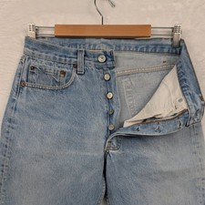 VTG Levi's 501 Jeans Men 31x29 Light Blue Denim Button Fly Straight Leg USA 80s