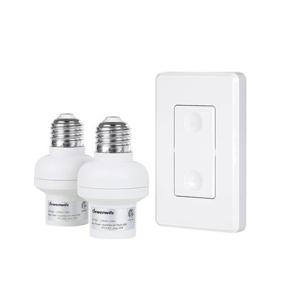 Expandable Remote Control Light Socket with Wall Switch - Ideal for Elderly Use