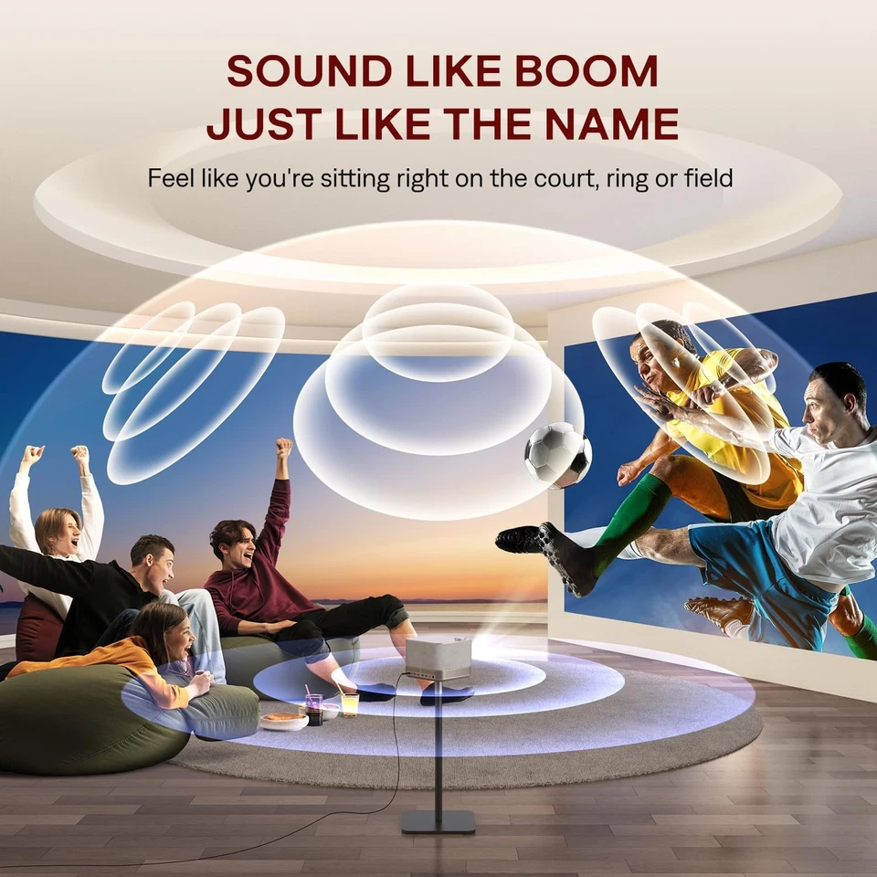 AURZEN All-ln-One 4K Video Projector DoIby Smart TV OS 5G WiFi Bluetooth Netflix - Image 3 of 4