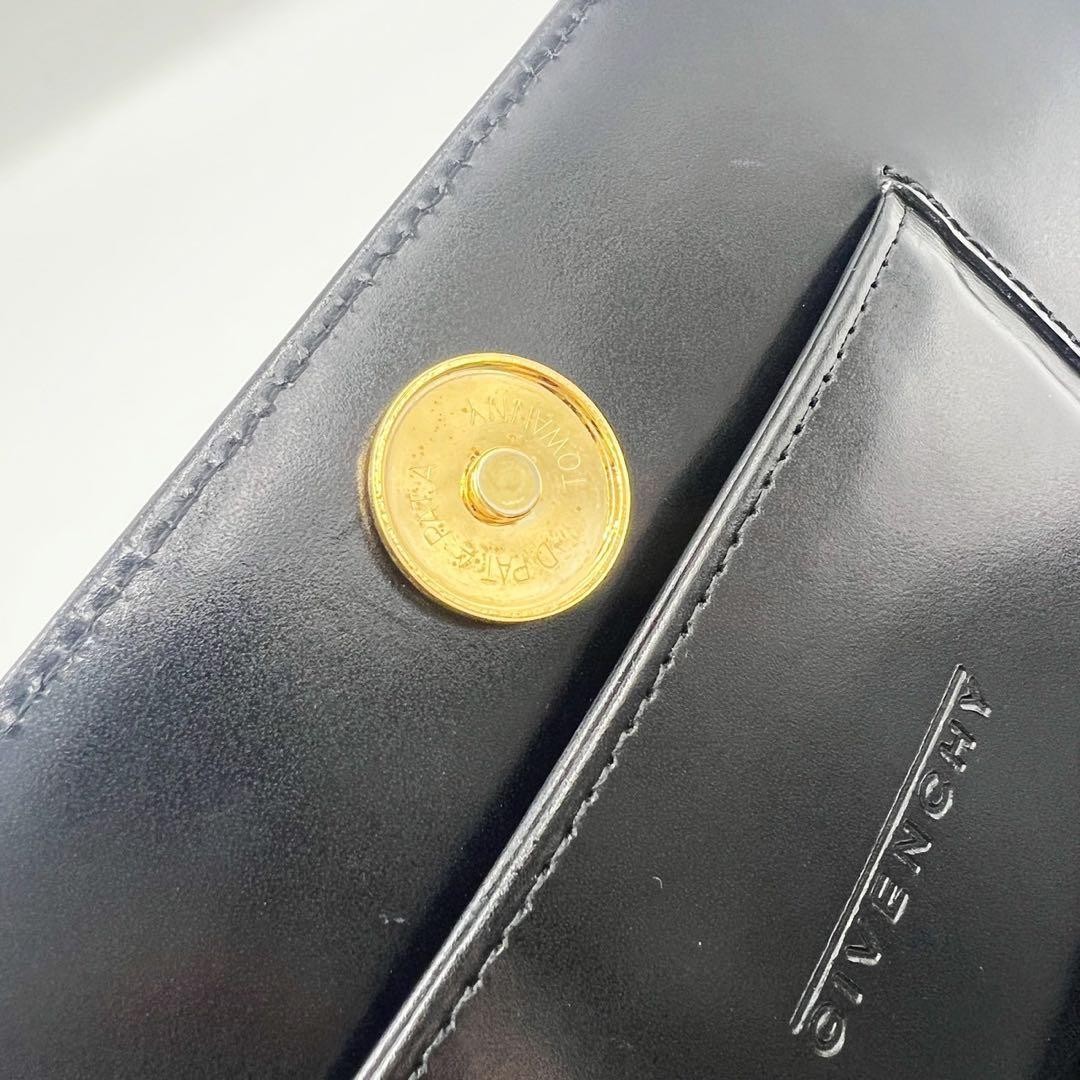 Givenchy Women’s 4Way Leather Shoulder Bag Black Gold Logo AB Condition thumbnail 15