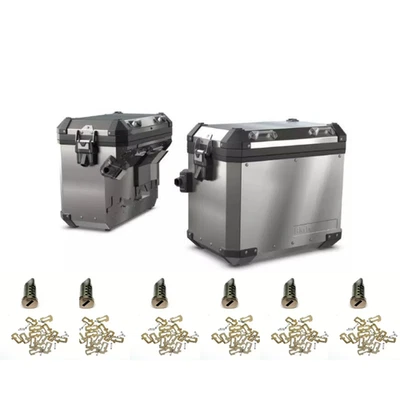 Original BMW Moto Aluminium Set de Valise Incl. Schließzyl. Argent F850 R1250GS - Photo 1/4