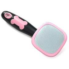 Glendan Dog  Cat Grooming Brush - Slicker Shedding Tools Pink Small Pink
