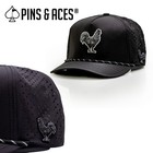 Pins & Asse: Schwarze Cock Snapback Mütze & PASSENDER Ballmarker