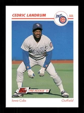 1991 Line Drive Iowa Cubs 208 Ced Landrum BXCP30