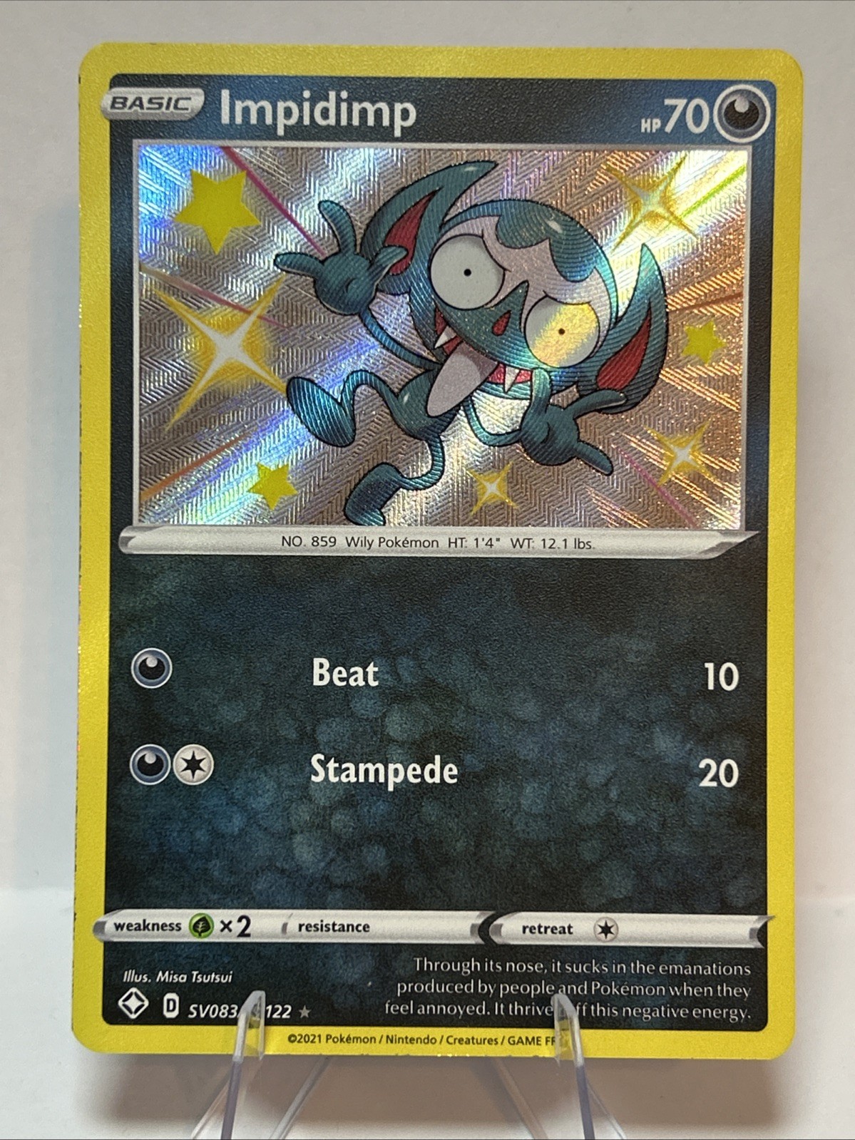 Pokémon TCG Impidimp Shining Fates SV083/SV122 Holo Shiny Holo Rare NM