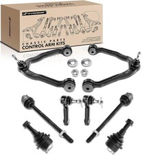 A-Premium Set of 8, Upper Control Arm, Inner Outer Tie Rod End, Lower Ball