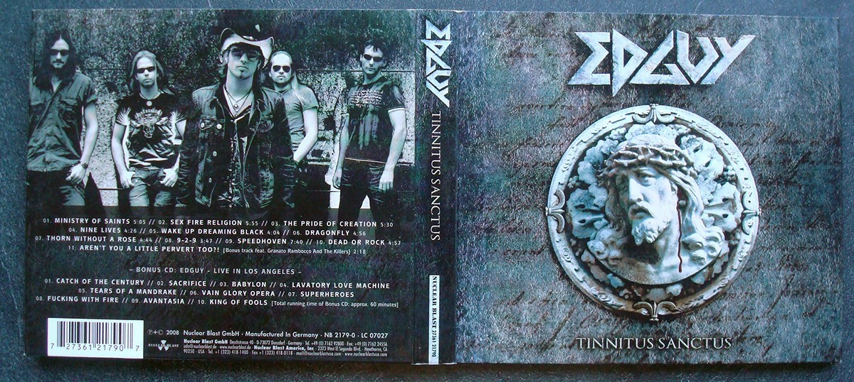 Edguy – Tinnitus Sanctus (2008) 2 CDs Limited Edition Digipak