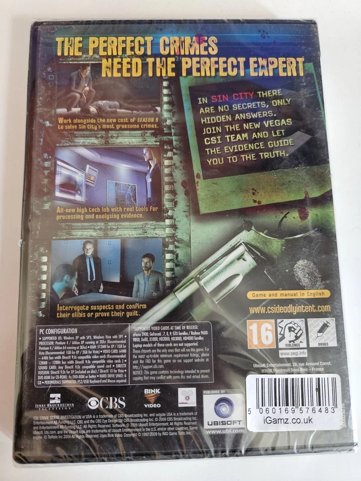 CSI: Crime Scene Investigation - Deadly Intent PC DVD-ROM PC game NEW & SEALED - Image 2 of 2