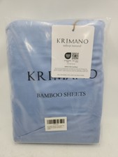 NEW Krimano Viscose Bamboo Cooling QUEEN Shet Set 4-Pcs Light Blue