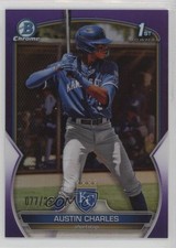 2023 Bowman Chrome Prospects Purple Refractor 77/250 Austin Charles #BCP-17 05nu