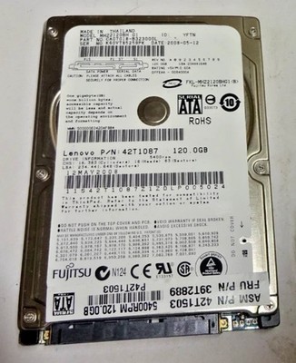 HITACHI HTS542512K9SA00 120GB SATA 2.5'' INTERNAL HARD DRIVE Data Card Recovery