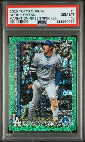2025 TOPPS CHROME | VARIATION - GREEN SPECKLE /99 SHOHEI OHTANI #1  POP 3
