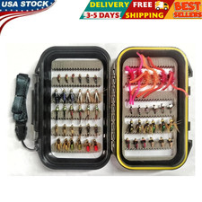 Fly Fishing 54 Nymph Flies Assortment BH Wet Fly for Trout Flyfishing with Water