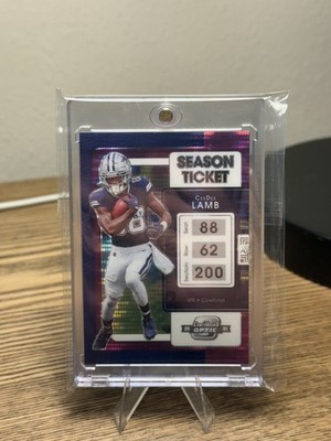 2021 Contenders Optic Ceedee Lamb Purple Pulsar /26 Cowboys 2nd Year #27