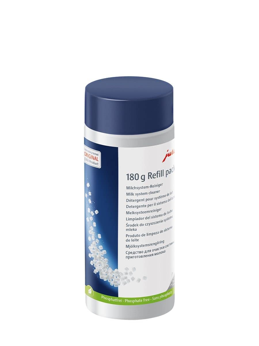 Jura Milk system cleaner 180g refillable bottle 6.3 Ounce (Pack of 1), white 