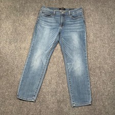 Judy Blue Relaxed Fit Jeans Women 32 Medium Wash Denim Straight Leg Blue Stretch