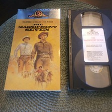 The Magnificent Seven VHS Yul Brynner Steve McQueen Western MGM Tested