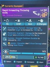 Borderlands 4 OP GOD ROLL PENETRATOR AUGMENT THROWING 🔪 LVL 50 All Platforms