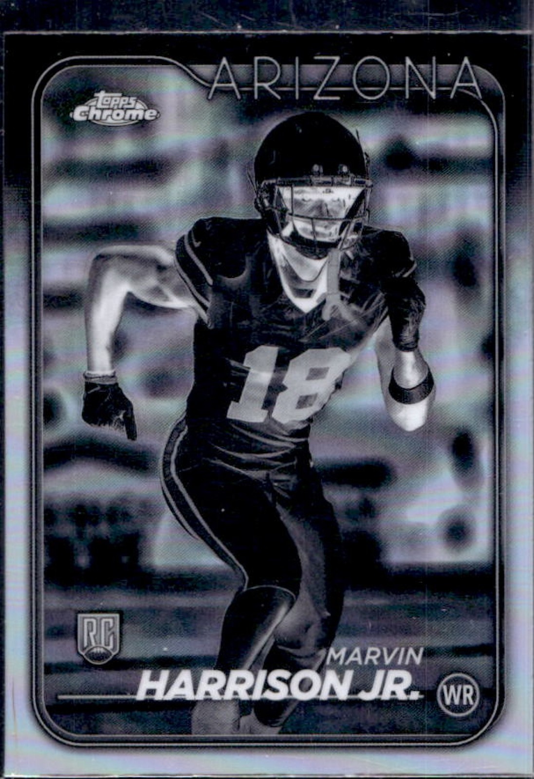 2024 Topps Chrome Marvin Harrison Jr. RC Negative Refractor #204 Cardinals