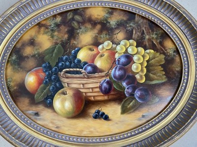 John F. Smith (geb. 1934) Original Ölgemälde auf Karton Stillleben Obst signiert