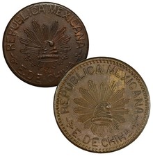 MEXICO (Chihuahua) 5 and 10 Centavos 1915 Copper UNC  Constitutionalist Army 