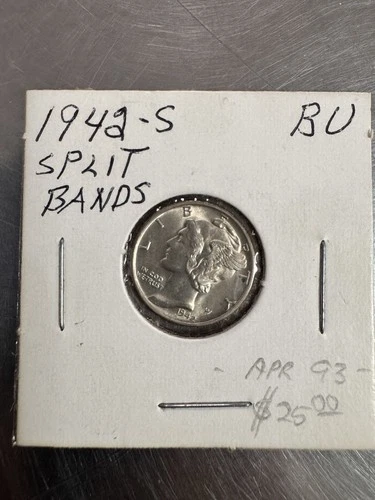 Uncirculated 1942-S San Francisco Mint Silver Mercury Dime