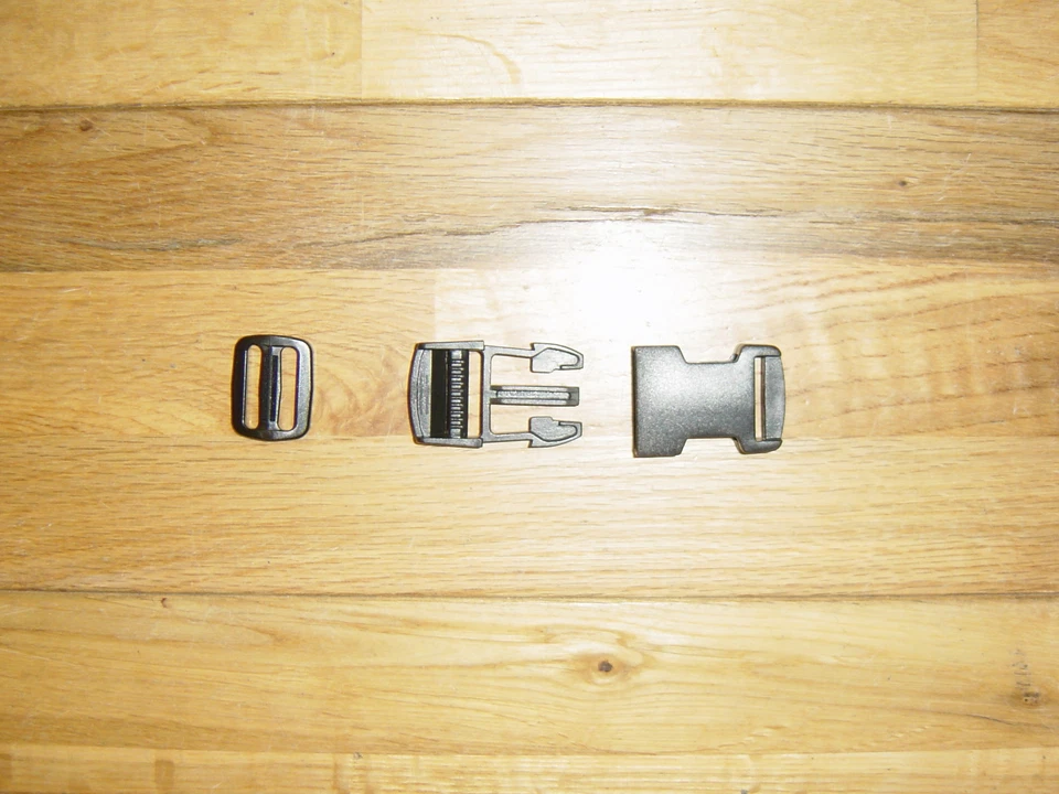 SCHWERLAST 3-TEILIGES SET. 25 mm NYLONSCHNALLE & SCHIEBER (Triglide)