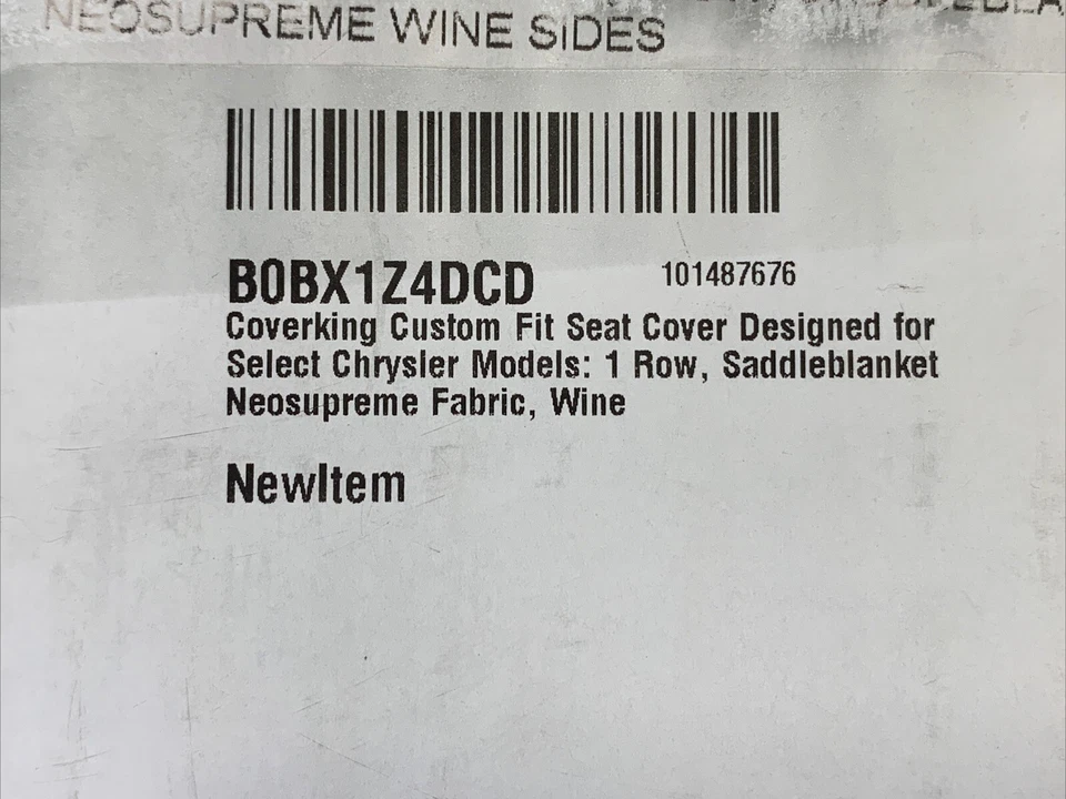 Cubiertas de asiento de manta de sillín de fila trasera personalizadas Coverking Wine Chrysler 300 Foto 2 de 4