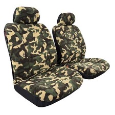 Faux Sheepskin Car Seat Covers Front Pair Comfort Camouflage For Toyota Tacoma