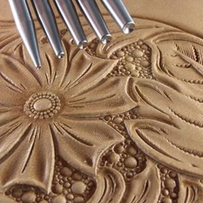 5-Piece Seeder Leather Stamp Set, Stainless Steel Leather Stamping Tools