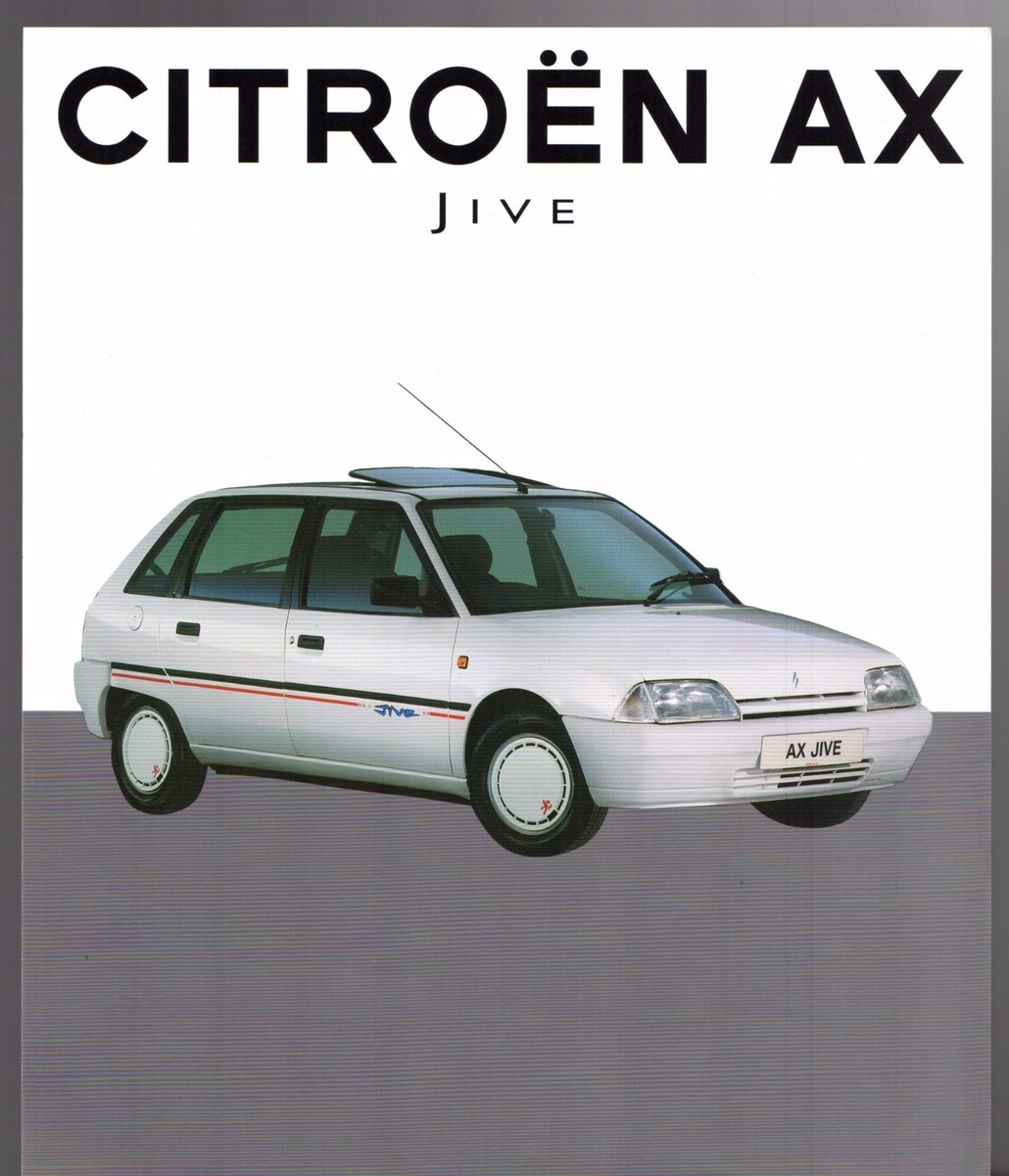 Citroen AX Jive 1.0 Limited Edition 1993 UK Market Single Sheet