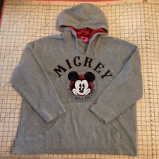 Mickey Mouse Wonderful World of Disney Women s Sz 3X Fleece Hoodie Gray