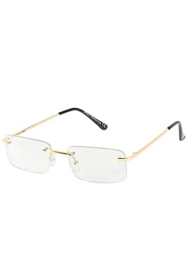 rechteckige Brille mit Gläsern ohne Fassung transparent - GL BOUTIK