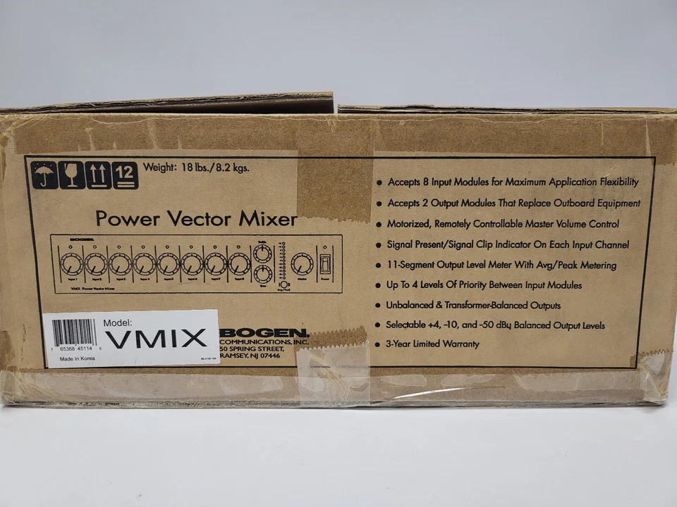Bogen VMIX Power Vector 8-Channel Pre-Amplifier Mixer - Image 2 of 4